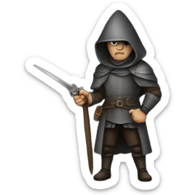 medieval evil spy in the act of infiltrating sticker