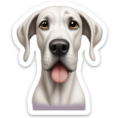 Great Dane kisses sticker