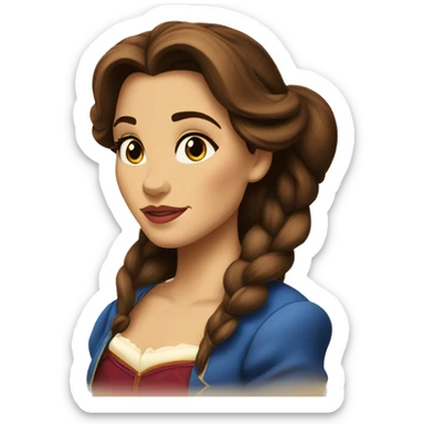 beauty and the beast belle sticker