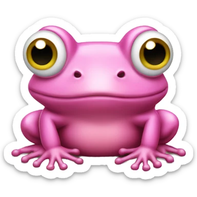 Pink frog sticker