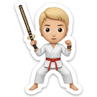 karate nunchaku sticker
