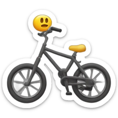 mono montando una bicileta sticker