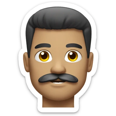 white bodybuilder with the mustache sticker