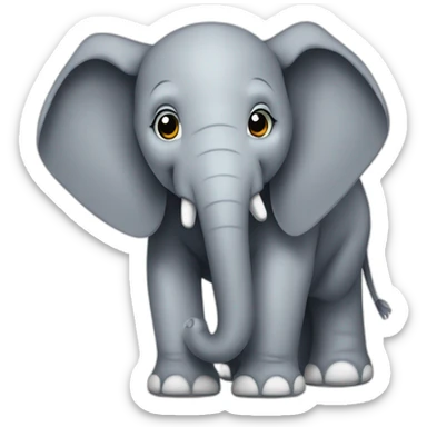 PHP elephant wishing it was javascript sticker