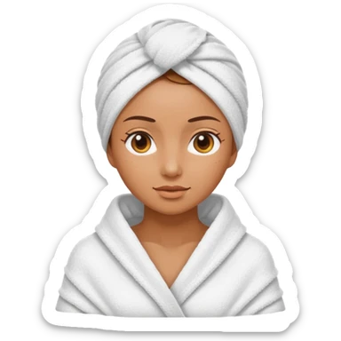 A woman who goes out in a towel.  sticker