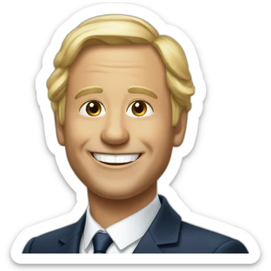 French président smile sticker