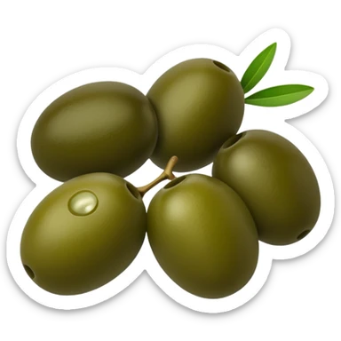 just black and green olives cut sticker