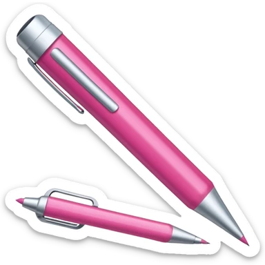 crée moi une feuille genre une liste avec un stylo de couleur dégradé rose foncé sticker