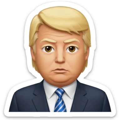 no... MAKE THESE CHANGES AT AN ISOMETRIC OVERHEAD ANGLE, WITH THE FULL FIGURE, MAKE IT MUCH MORE REALISTIC, ESPECIALLY IN THE DONALD TRUMP FACE AND HAIR, MUCH MORE ELDERLY, AND MUCH MORE OBESE, TO REFLECT HIS REALITY sticker
