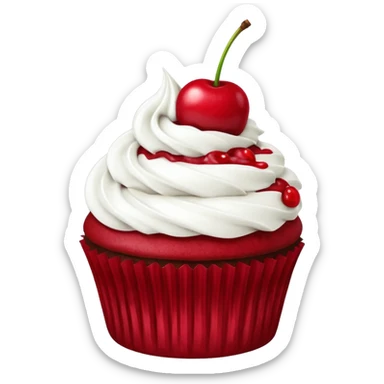 Red velvet cupcake  sticker