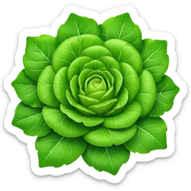 {
  "prompt": "emoji d'une mâche verte fraîche, petites feuilles rondes et brillantes en rosette, style Apple emoji vectoriel plat, fond transparent, ombres douces et contours nets"
}
 sticker