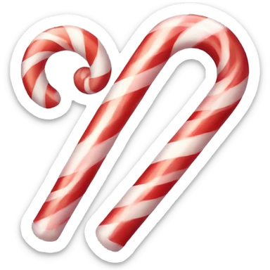 Cute innocent candy cane sticker