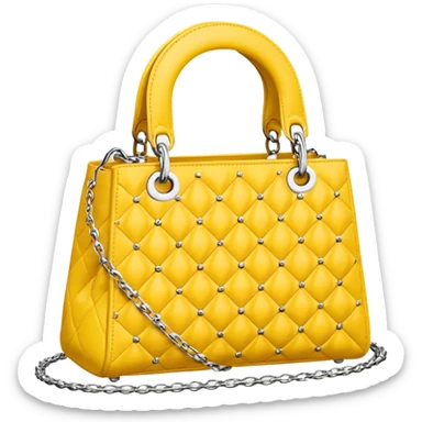dior yellow bag sticker
