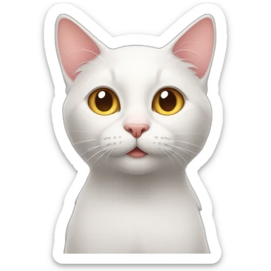 cat shows his heart sticker