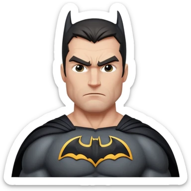 caucasian batman standing sticker