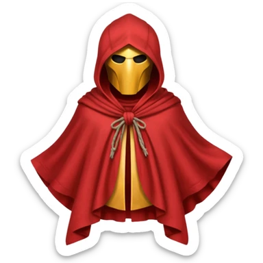 spartan cloak, red cloth tied sticker