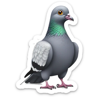 pigeons making a business deal sticker