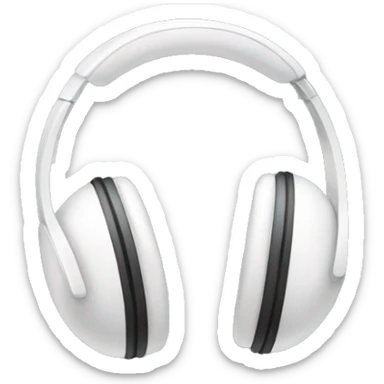 White headphones  sticker