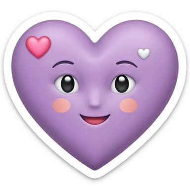 Cœur mauve clair  sticker