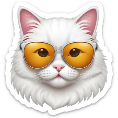 Cat with sunglasses sticker