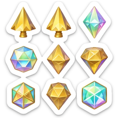 fantasy magic inventory emoji low poly  sticker