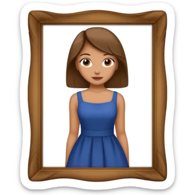 Monnalisa paint of Louvre giocanda frame  sticker