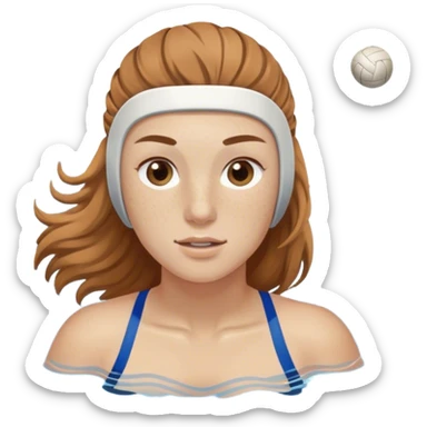 capelli castani chiari, ho lentiggini, le ciglia abbastanza lunghe e gioco a pallanuoto e capelli lunghi e occhi sticker
