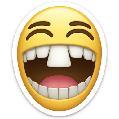Emoji face that’s mostly teeth sticker