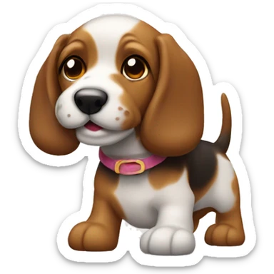 Bassotto con colore di caramello sticker