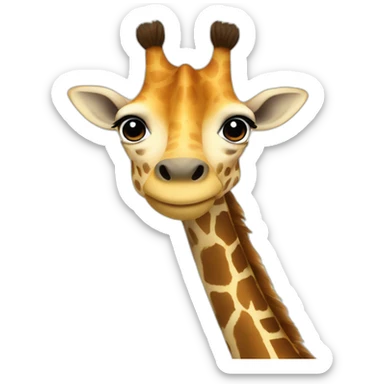 giraffe saying thank you sticker
