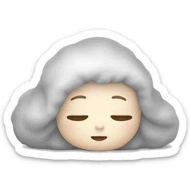 Adolescent blanc allongé sur le dos en train de dormir  sticker