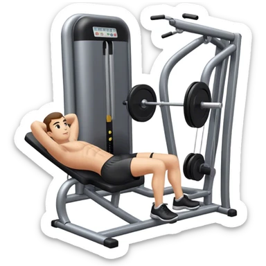 gym machine tricep exercise sticker