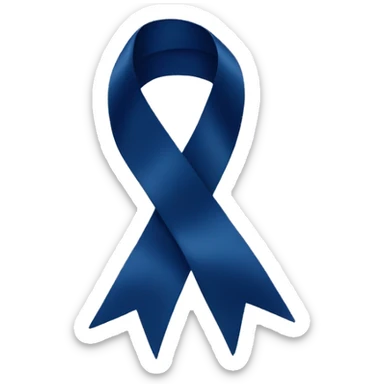 Navy blue ribbon  sticker