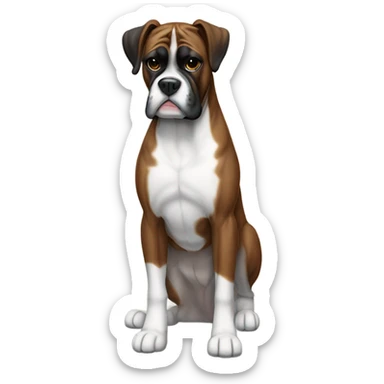Brindle Boxer sticker