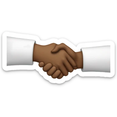 two hands shaking each other and another hand shaking those hands sticker