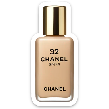 beige chanel makeup bottle sticker