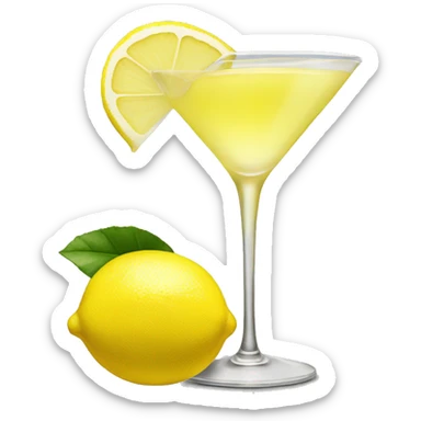 blonde lemon drop cocktail sticker