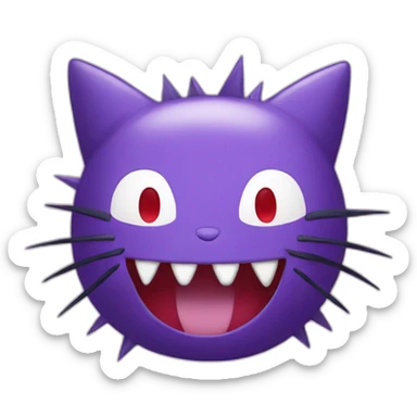 hello kitty with one gengar sticker