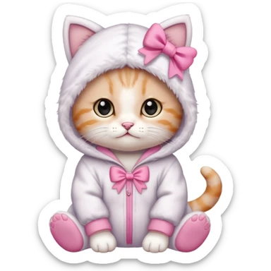 cute baby cat with a onezy sticker