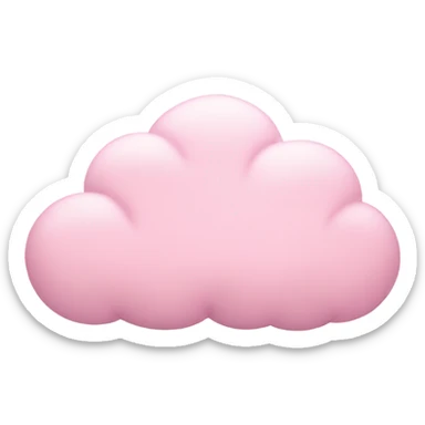 pastel pink cloud sticker