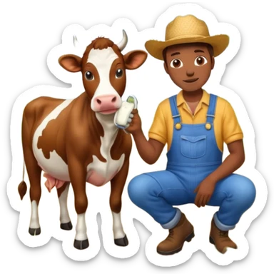 milking cows sticker