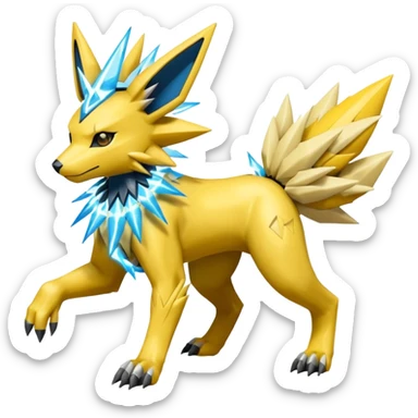 Mechanical Manectric-Zeraora-Jolteon-Fakémon-Pokémon-creature-fusion (full body) sticker