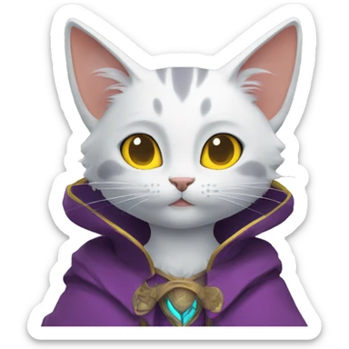 Сat whis big cute yellow eyes sticker