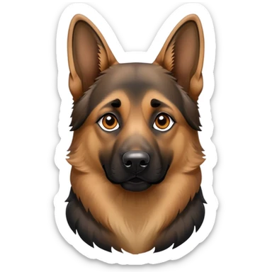 German Shepherd dog, loyal and alert sticker