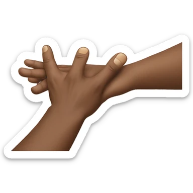AfricAfrican-American hands that are they look like they’re laying or hovering on someone on a massage table sticker