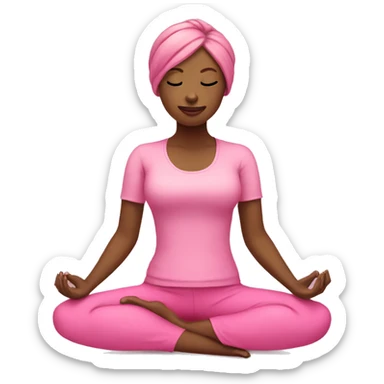 yoga pink sticker