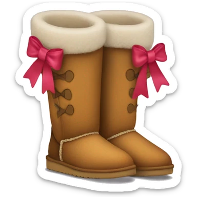 A pair of Uggs with bows sticker