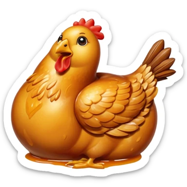 comida pollo caramelizado sticker