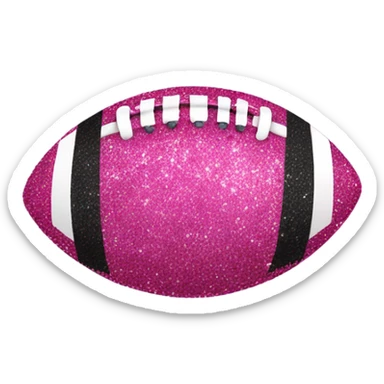 Pink football with glitter  sticker