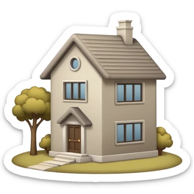 A House Emoji (like this one:🏡),but the color Is Greige Comfy sticker
